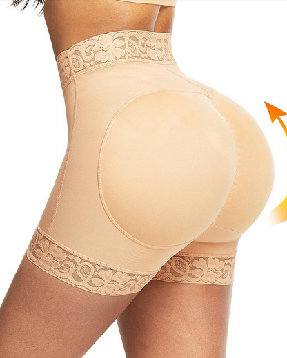 Mid-Waist Shaping Shorts Shapewear Panty With Anti-Rolling Lace Tummy Control Underwear For Women Butt Lifter