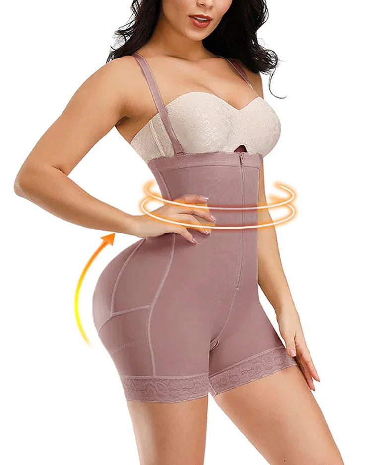 Corset Tummy Control Panties Shapewear For Women Tummy Control Fajas Body Shaper Zipper Open Bust Bodysuit