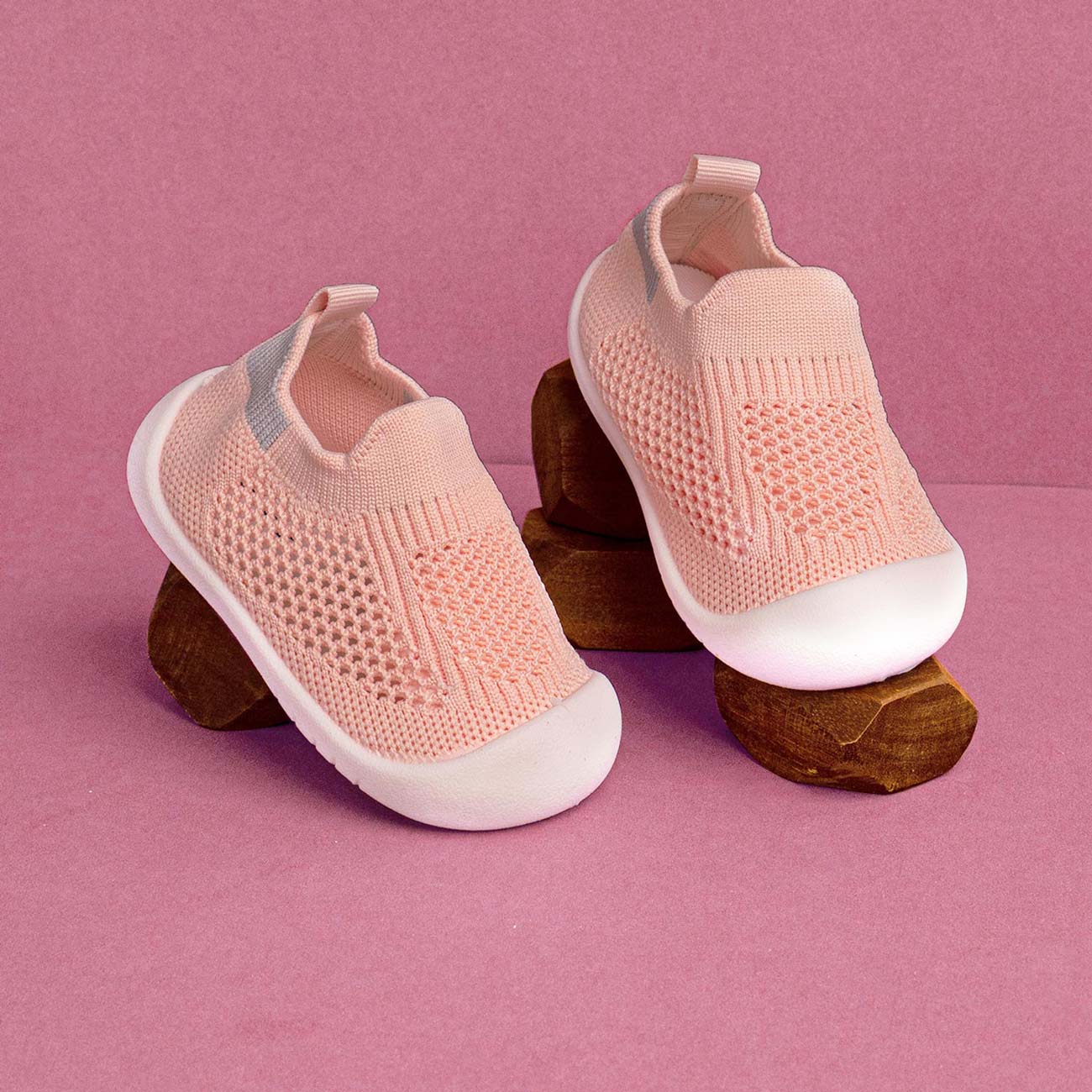 Minikies Pembe Parıltı Deseni Slip-On Ayakkabı